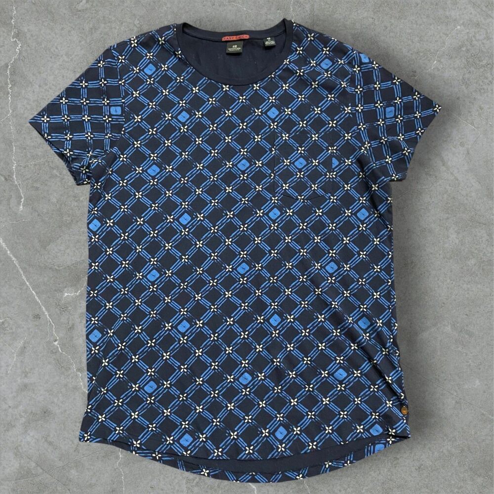 Scotch & Soda Easy Catch Geometric Diamond Print Cotton T-Shirt Men's Size XL